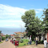  &ndash; School children in uniform walking up hill on St. Laurence House Street…. © 2007 NHA Photos