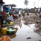  &ndash; Flood Damage: Kroo Bay cleans up after flood. …. © 2008 September NHA Media Photos, Salu Bangura, photographer.