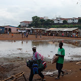  &ndash; large puddles of standing water over playing yard. . …. © 2008 September NHA Media Photos, James B. Mansaray, photographer.