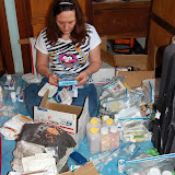  &ndash; Unpacking medical supplies for Mission Salone 2008...…. © 2008 September NHA Media Photos, James B. Mansaray photographer.