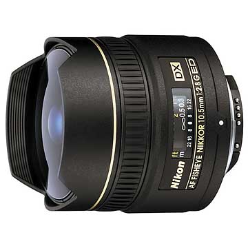 Nikon 10.5mm f/2.8G ED AF DX Fisheye Nikkor Lens