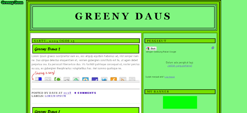 Blogger Template | Greeny Daus Blogger Template | Greeny Daus