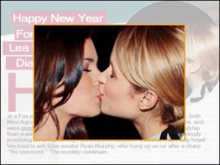 Lea Michele e Dianna Agron Glee beijo atrizes