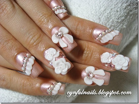 Bridal White Nails