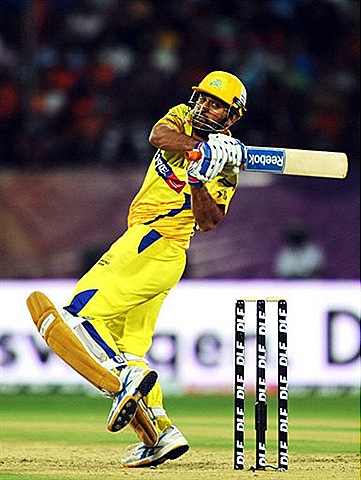 [chennai Super Kings captain Mahendra Singh Dhoni plays a shot-IPL 2011 match[5].jpg]