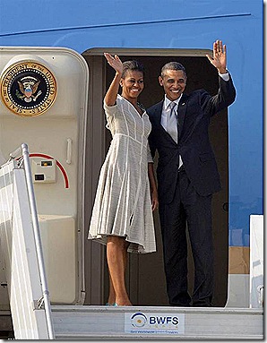 Barack Obama and Michelle Obama.