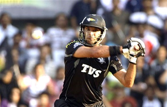 [Pune Warriors' captain Yuvraj Singh plays a shot -ipl-2011[3].jpg]