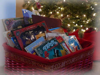 Christmas Book basket