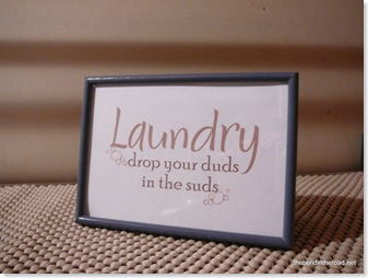 a small little laundry saying