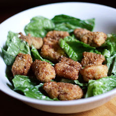 Dinner Tonight: Caesar Salad with Catfish Croutons