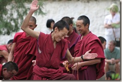 18. Debating monks at Sera monastery