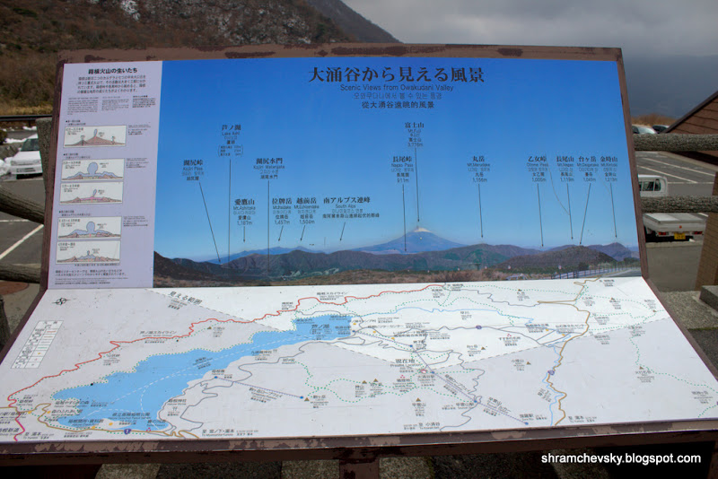 Japan Mount Fuji Hakone Owakudani Scheme Япония Фудзияма Фуджи Фудзи Хаконе Овакудани Схема