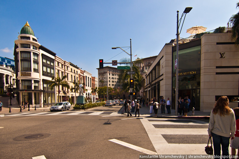 USA California Los Angeles Beverly Hills Rodeo Drive США Калифорния Лос Анджелес Беверли Хиллз Родео Драйв