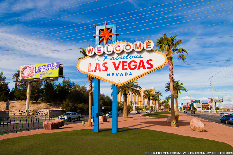 USA Nevada Las Vegas Welcome to Fabulous Las Vegas Sign США Невада Лас Вегас Добро Пожаловать в Сказочный Лас Вегас Знак