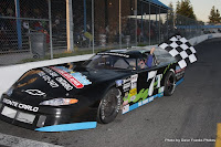 #7T Jeff Dunford with heat race win at Barrie Speedway June 13, 2009
