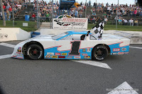First OSCAAR heat race win for #1 Gord Bennett at Peterborough Speedway, September 5, 2009