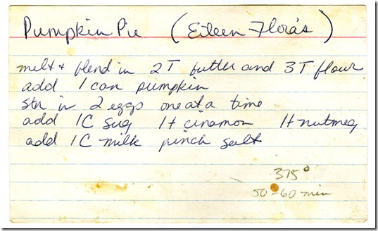 recipe pumpkin pie