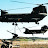 Exercício Guadiana. Helicópteros Chinook (HT 17) do Exército Espanhol transportam "Light Gun" do Exército Português