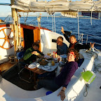 Erstes Frühstück auf See