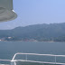 Miyajima from the ferry. You can see the famous tori in the sea (if you squint).