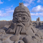 First sculpture at the sandsculpture event