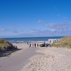 To the beach.