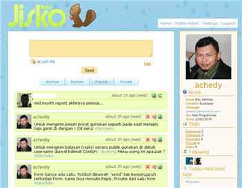 Jisko, Aplikasi OSS Mirip Twitter