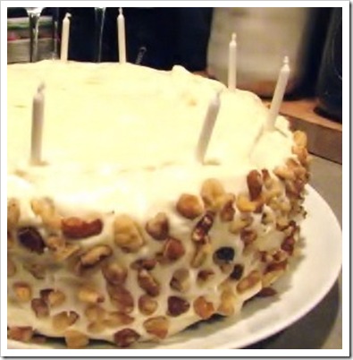 carrot cake with maple cream cheese icing