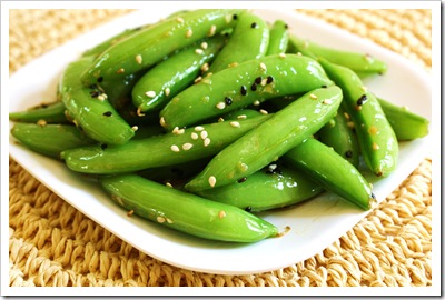 sesame ginger sugar snap peas