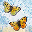 Blue Dandelions and Butterflies Thumbnail