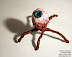Ocluaris Carnivosa, the north american carnivorous eyeball.  Sculpey, latex, acrylic paint.