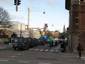 Copenhagen Police Follow Climate Marchers