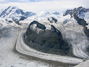 Monte Rosa - widok z górnej stacji kolejki na Gornergrat