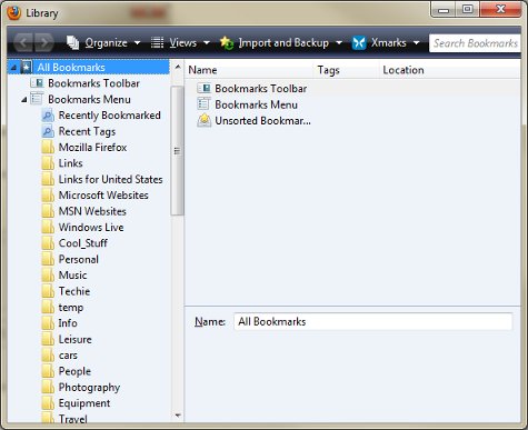 Bookmark Manager Firefox