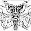 Norman Liebold: Illustrationen und Ornamente für "Incubus", 2003 | Kapitelschmuck Dämonenmaske