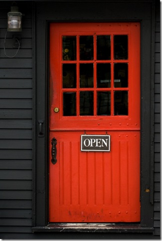 door red with black
