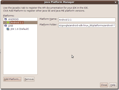 Android - Platform Added