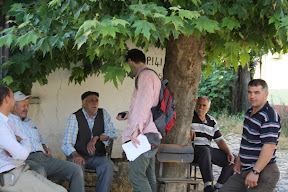 Stoyan Shivarov doing an interview in Kocapınar