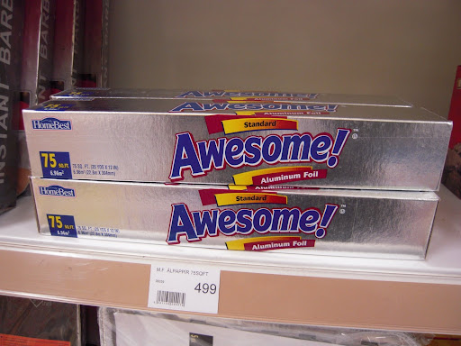 World's greatest tinfoil. I found this while hunting for breakfast in a 24-hour convenience store.