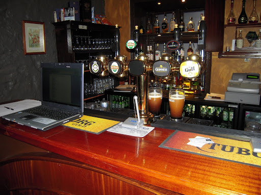 A bar, the Highlander. The bar itself.