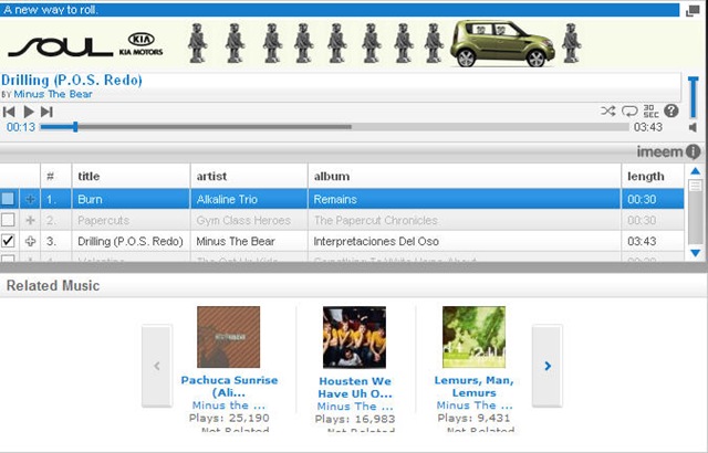 Imeem.com player