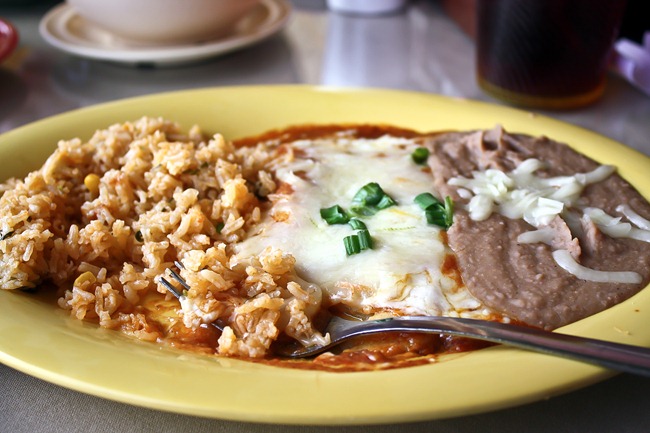 Freshly made dishes, like these cheese enchiladas, make Enrique's Mexican Restaurant one of the best in the state.