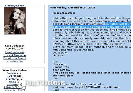 Lindsay Lohan confirma que tiene otra hermana, Ashley Kaufmann lindsay myspace.jpg