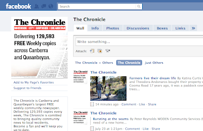 Facebook screenshot of the chronicle