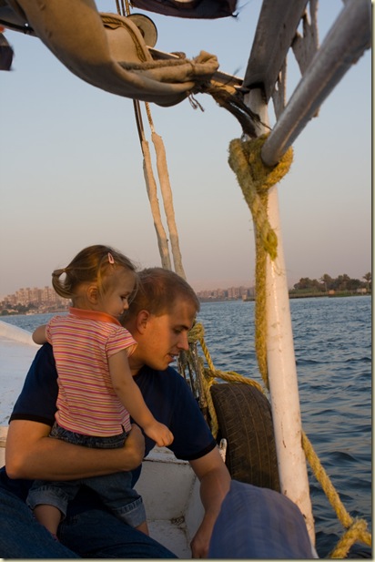 Sunset felucca ride on the Nile