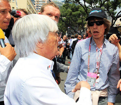 Берни Экклстоун и Мик Джаггер на Гран-при Монако 2010