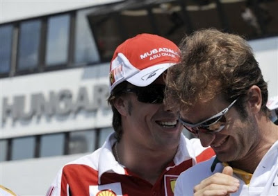 Фернандо Алонсо и Ярно Трулли на Гран-при Венгрии 2010
