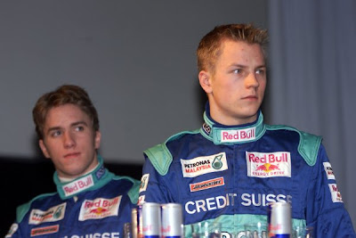 Кими Райкконен и Ник Хайдфельд в Sauber 2001 год