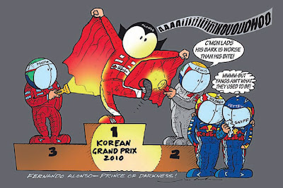 подиум Гран-при Кореи 2010 комикс Jim Bamber