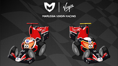 Тимо Глок и Жером Д'Амброзио Virgin 2011 Los MiniDrivers